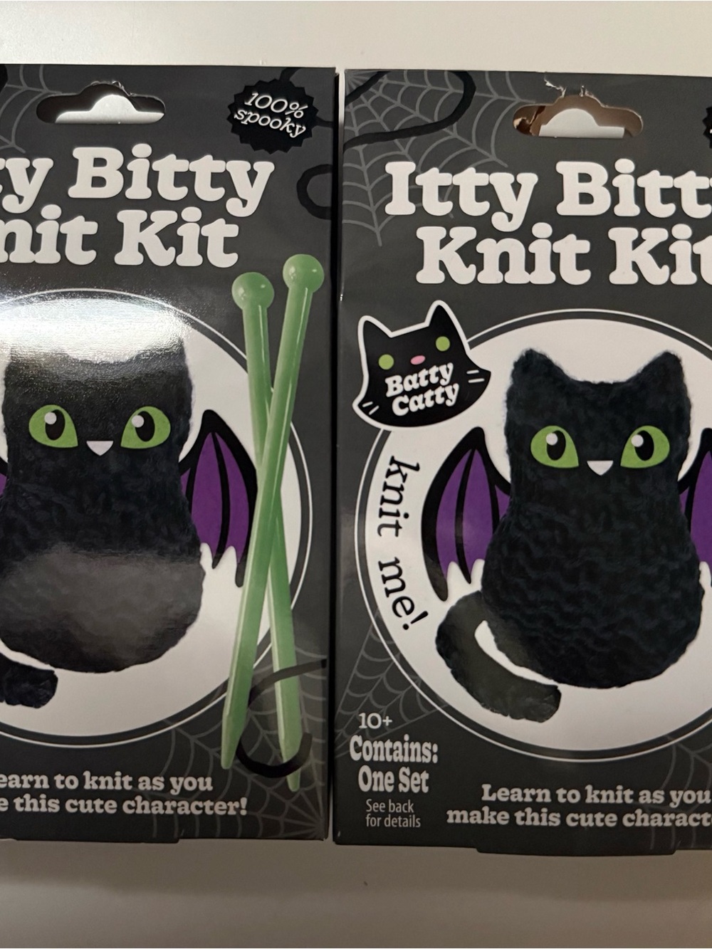 2 Batty Catty Black Kids Costume Knit Kit